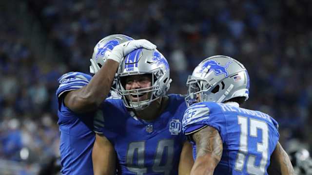 Detroit Lions linebacker Malcolm Rodriguez